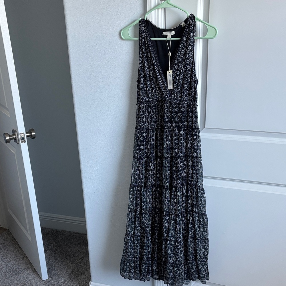 Max Studio Black and White Patterned Maxi Dress